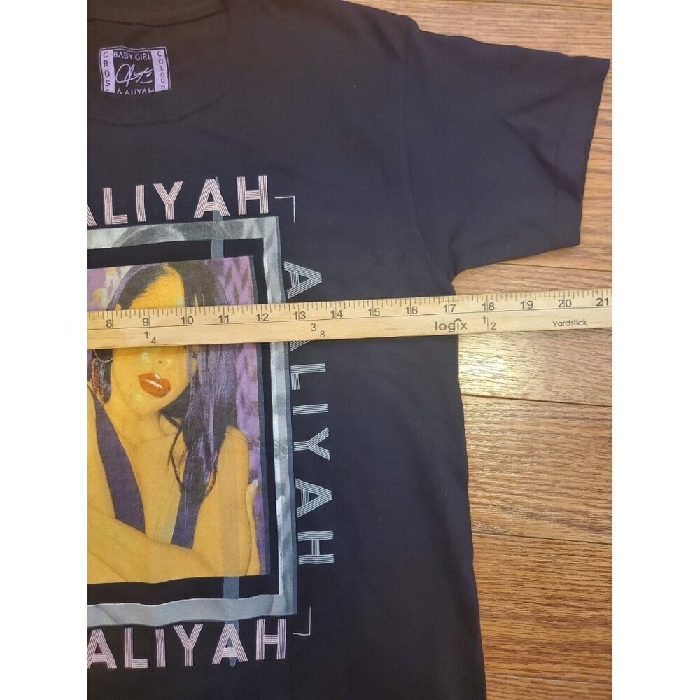 Cross Colours Baby Girl Aaliyah T-shirt Girls‎ Size Small 10/12? Black Graphic - Picture 4 of 5
